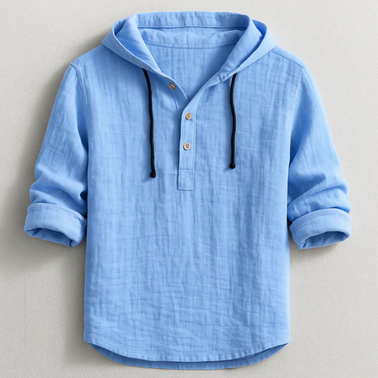 Camisa Elegante de Lino con Capucha