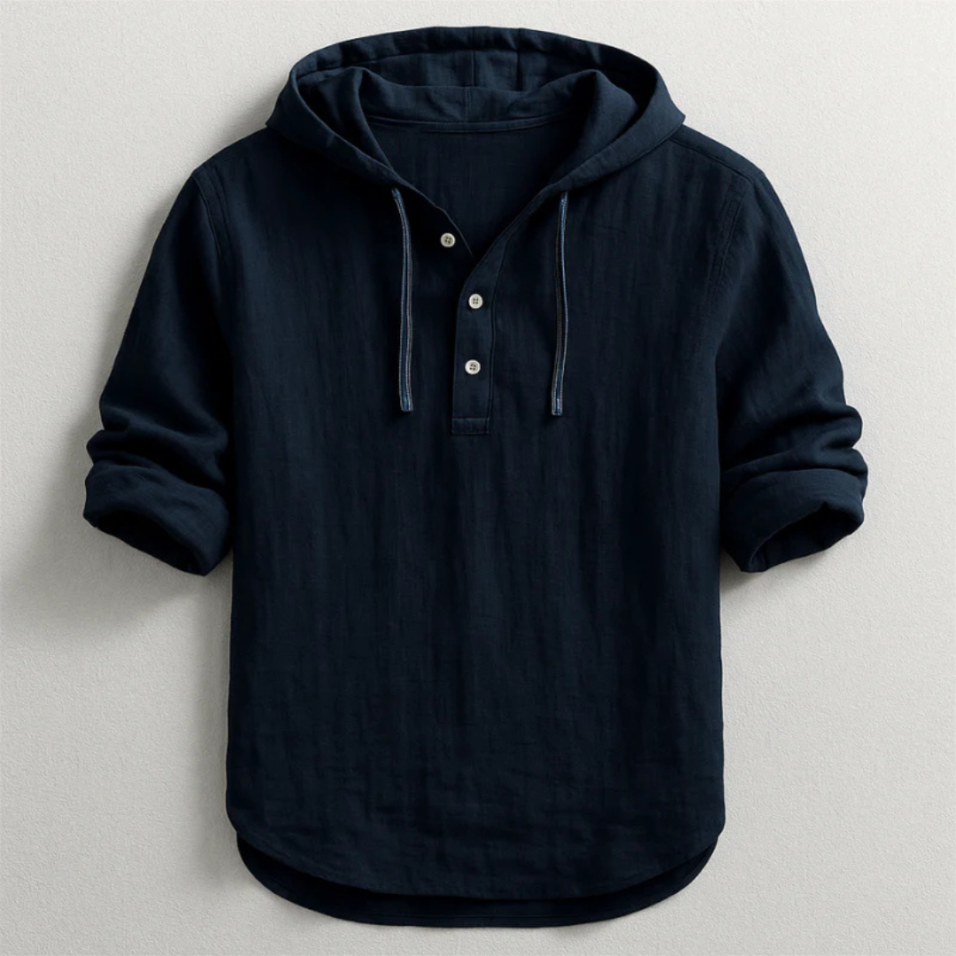 Camisa Elegante de Lino con Capucha