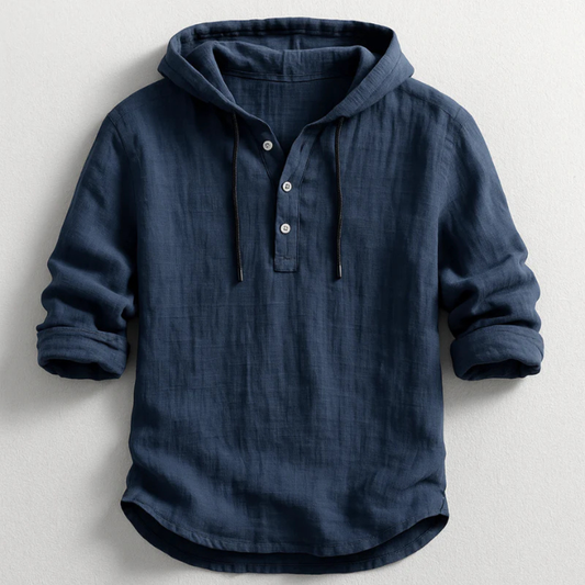 Camisa Elegante de Lino con Capucha