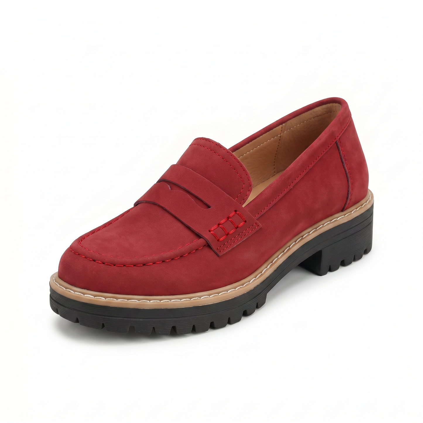 Mocasines Casual Camel con Suela Grip