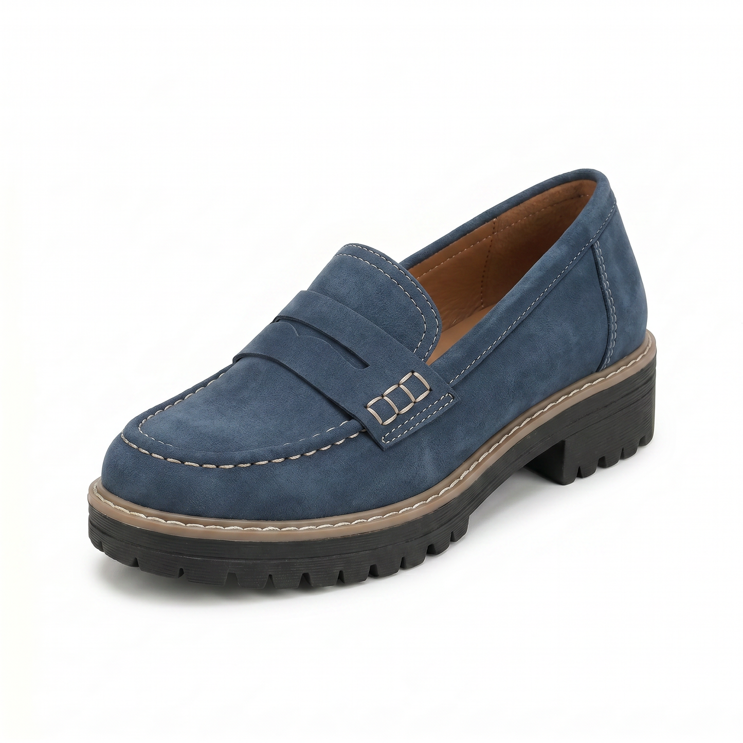 Mocasines Casual Camel con Suela Grip