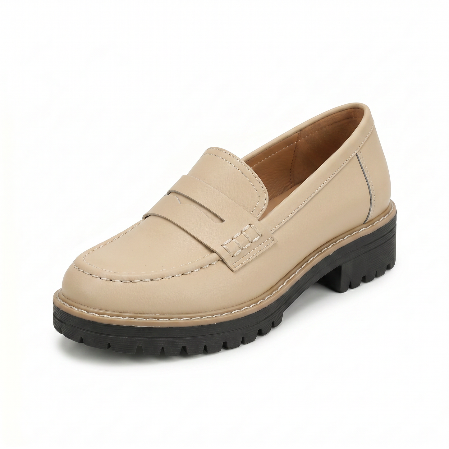 Mocasines Casual Camel con Suela Grip