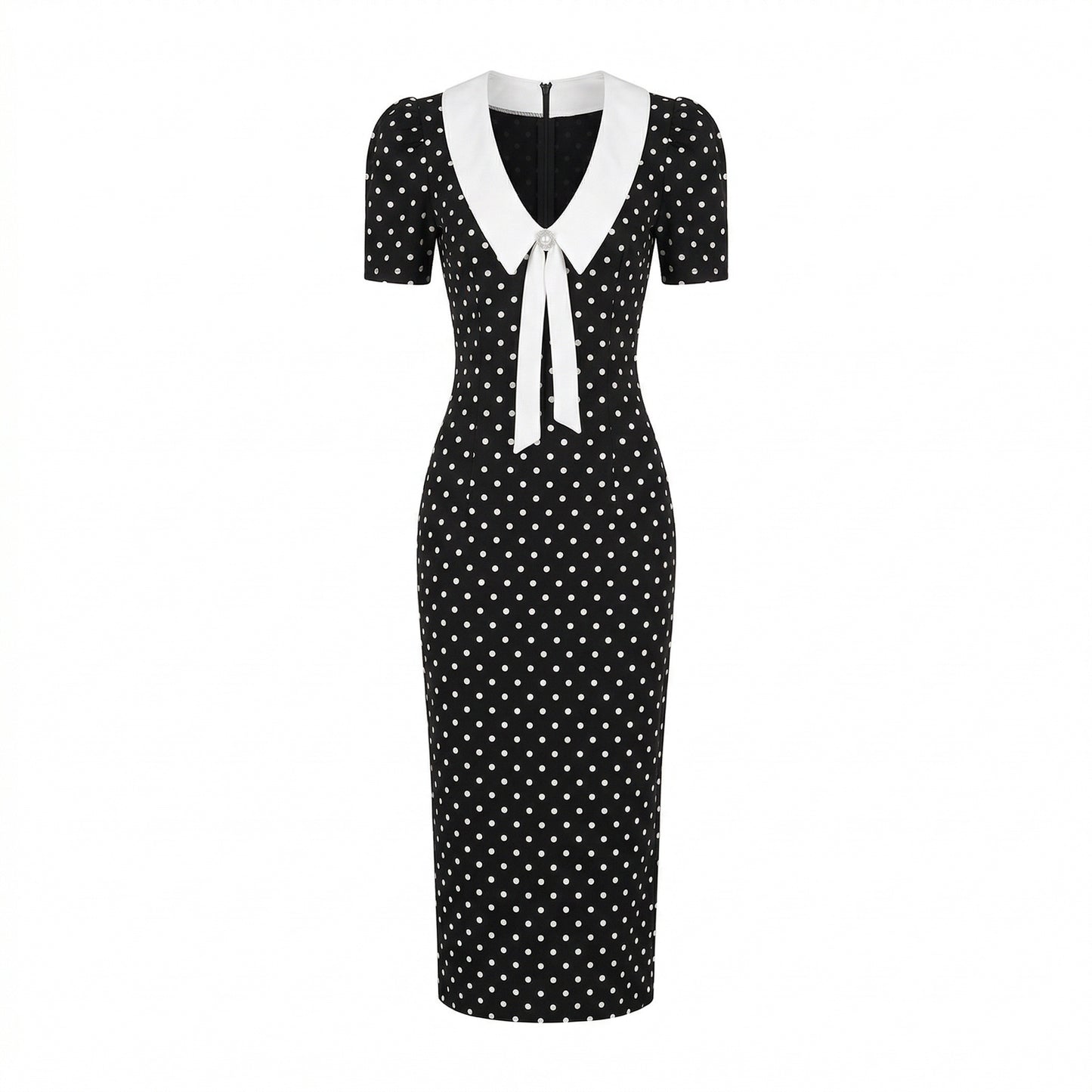 Luna - Vestido de corte elegante con estampado de lunares
