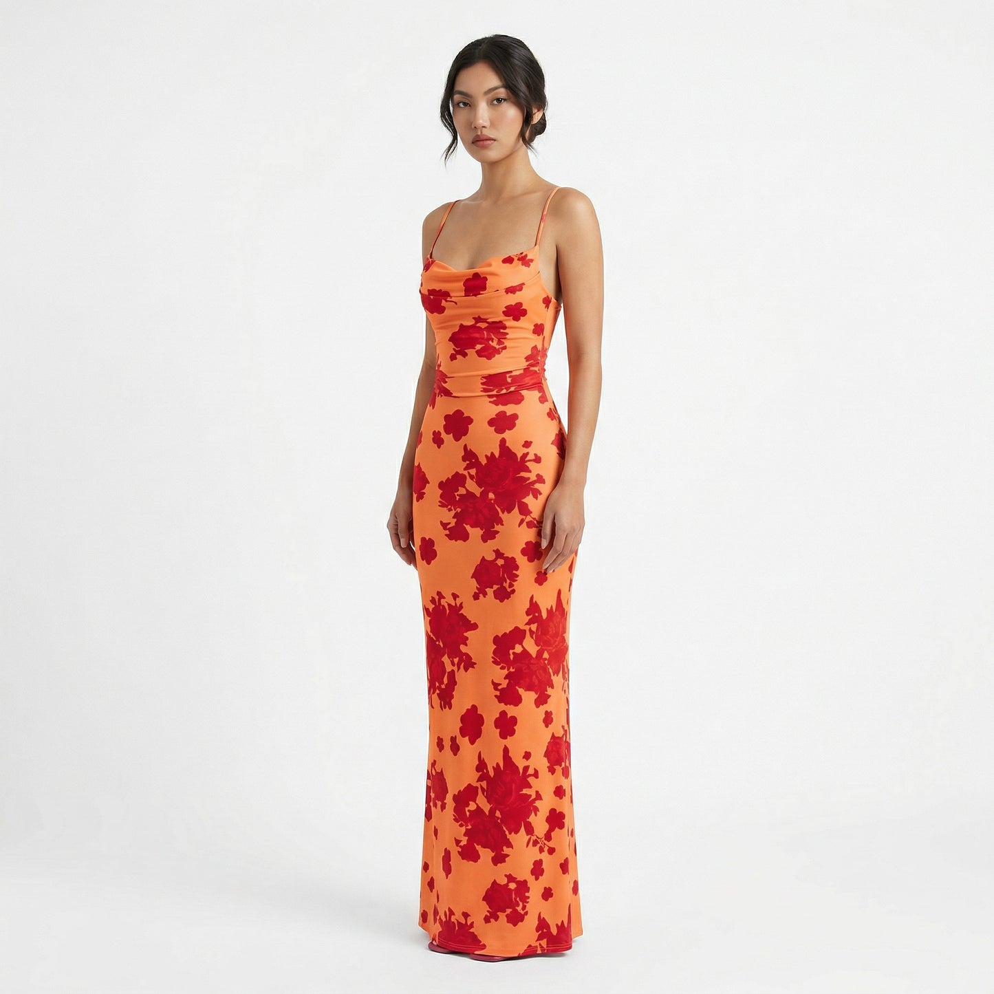 Sienna – Vestido largo halter estampado floral