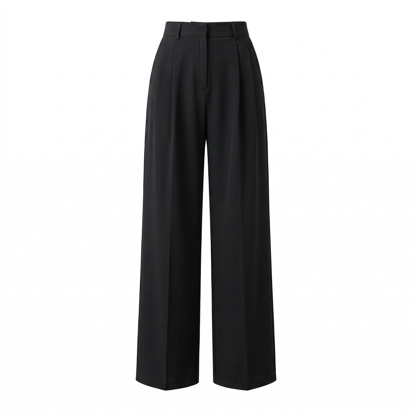 Pantalón de cintura alta con pernera ancha, cómodo y elegante.
